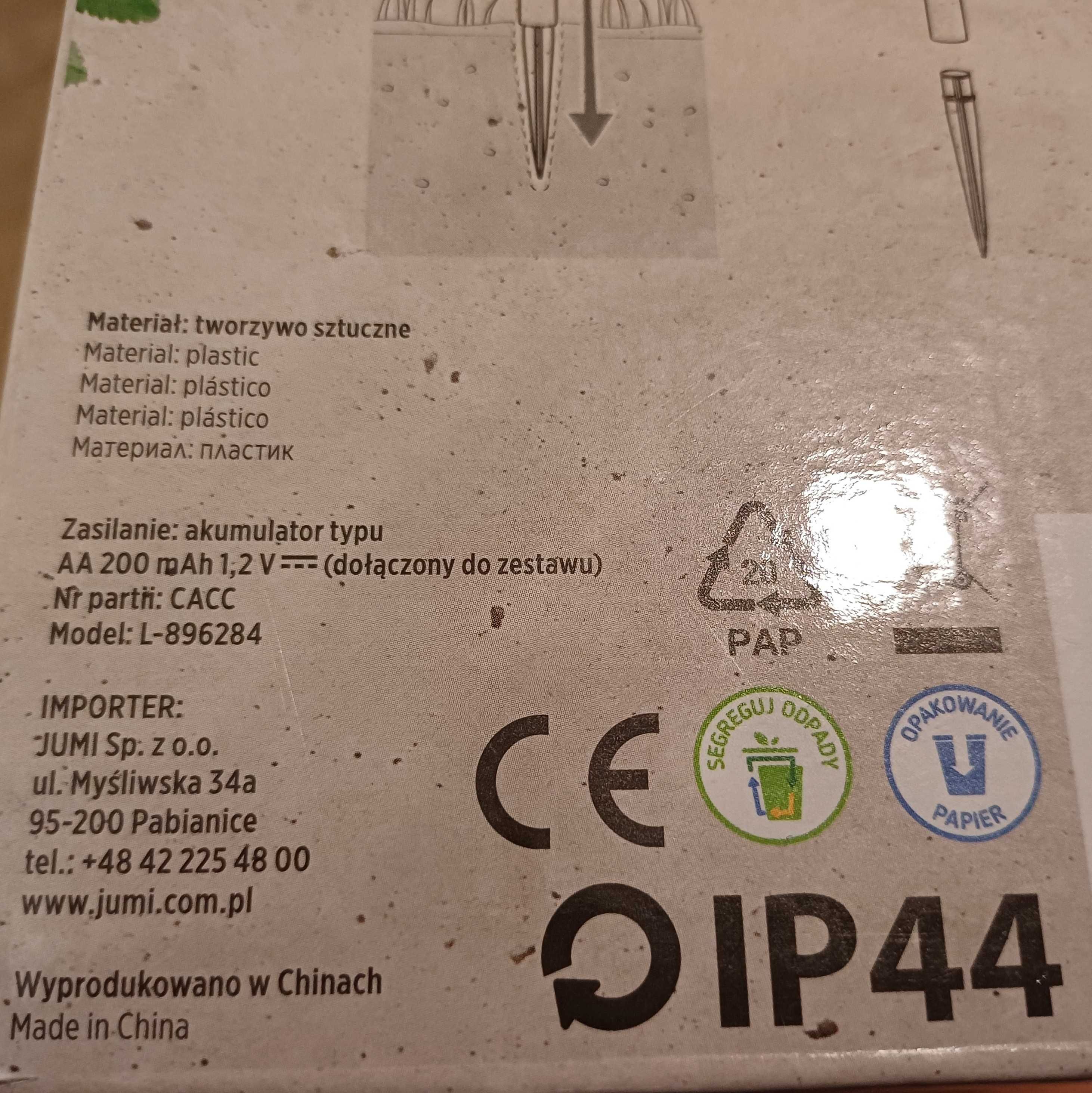 Lampa solarna Gardenic L-871762 panel słoneczny energooszczędna