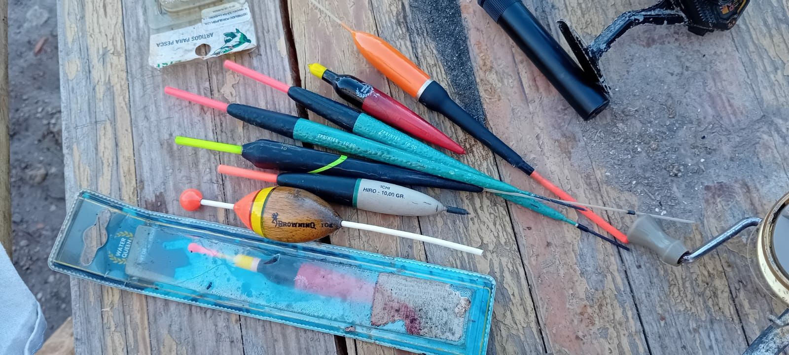 Conjunto de bóias de pesca