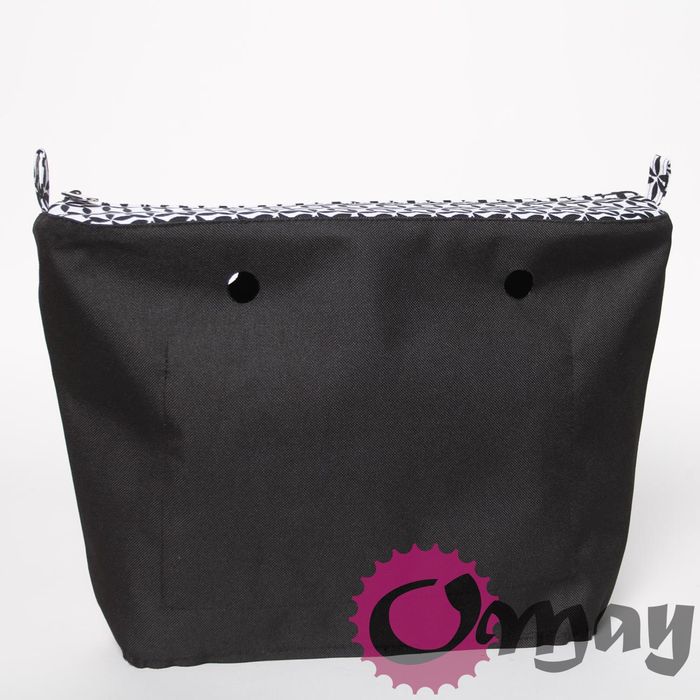 CZARNY organizer do OBAG STANDARD rastry 2 kieszenie OMAY