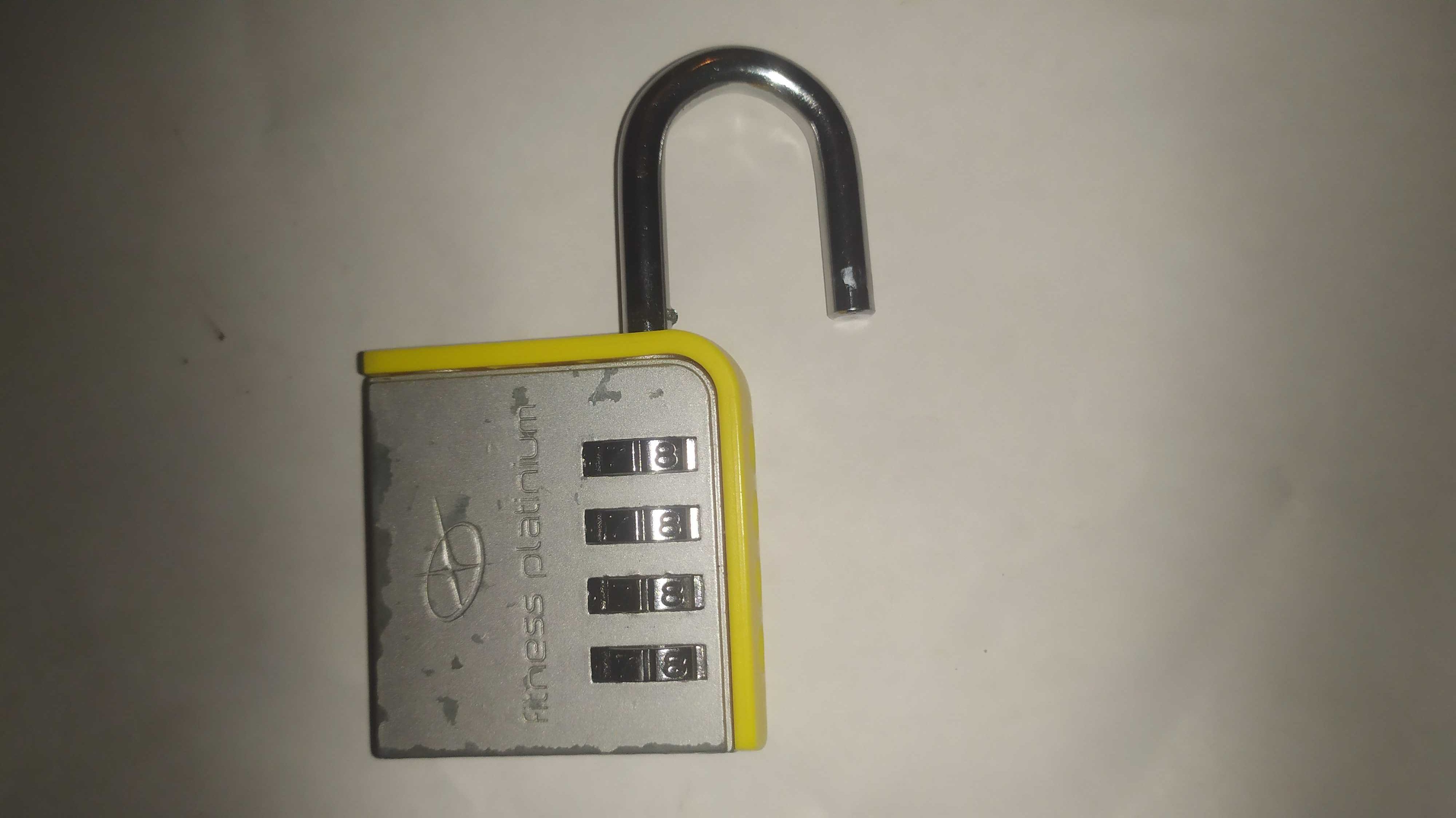 Kłódka z kodem Smart Gym Fitness Platinium srebrna