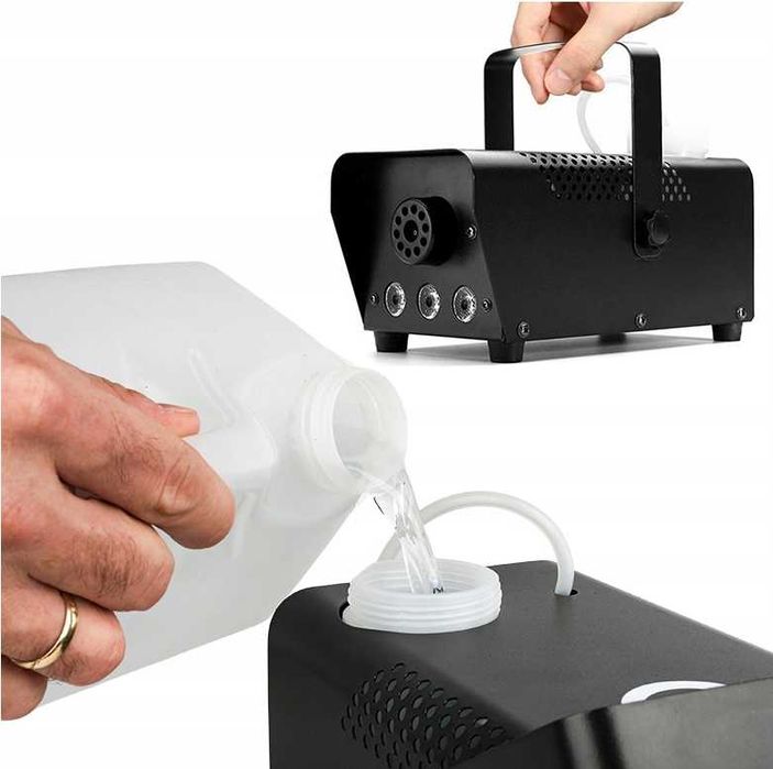 Nowa WYTWORNICA DYMU Maszyna Do Dymu Mgły Dymiarka LED Pilot | GRATIS