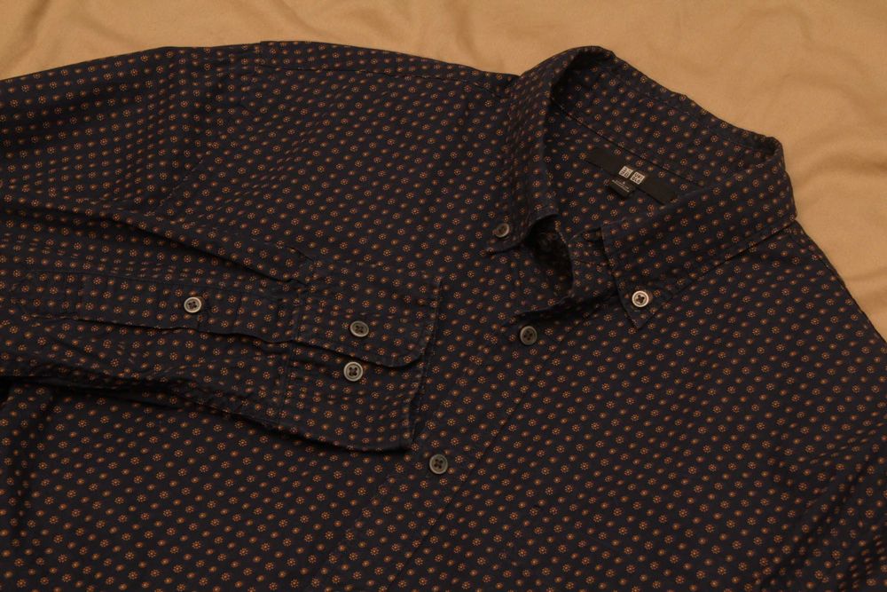 Uniqlo рр L Slim fit рубашка из хлопка