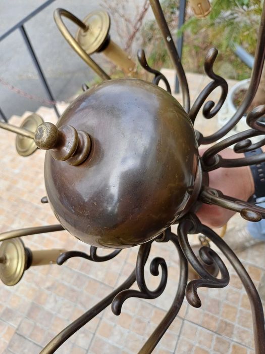 Stylowa lampa 10 ramienna