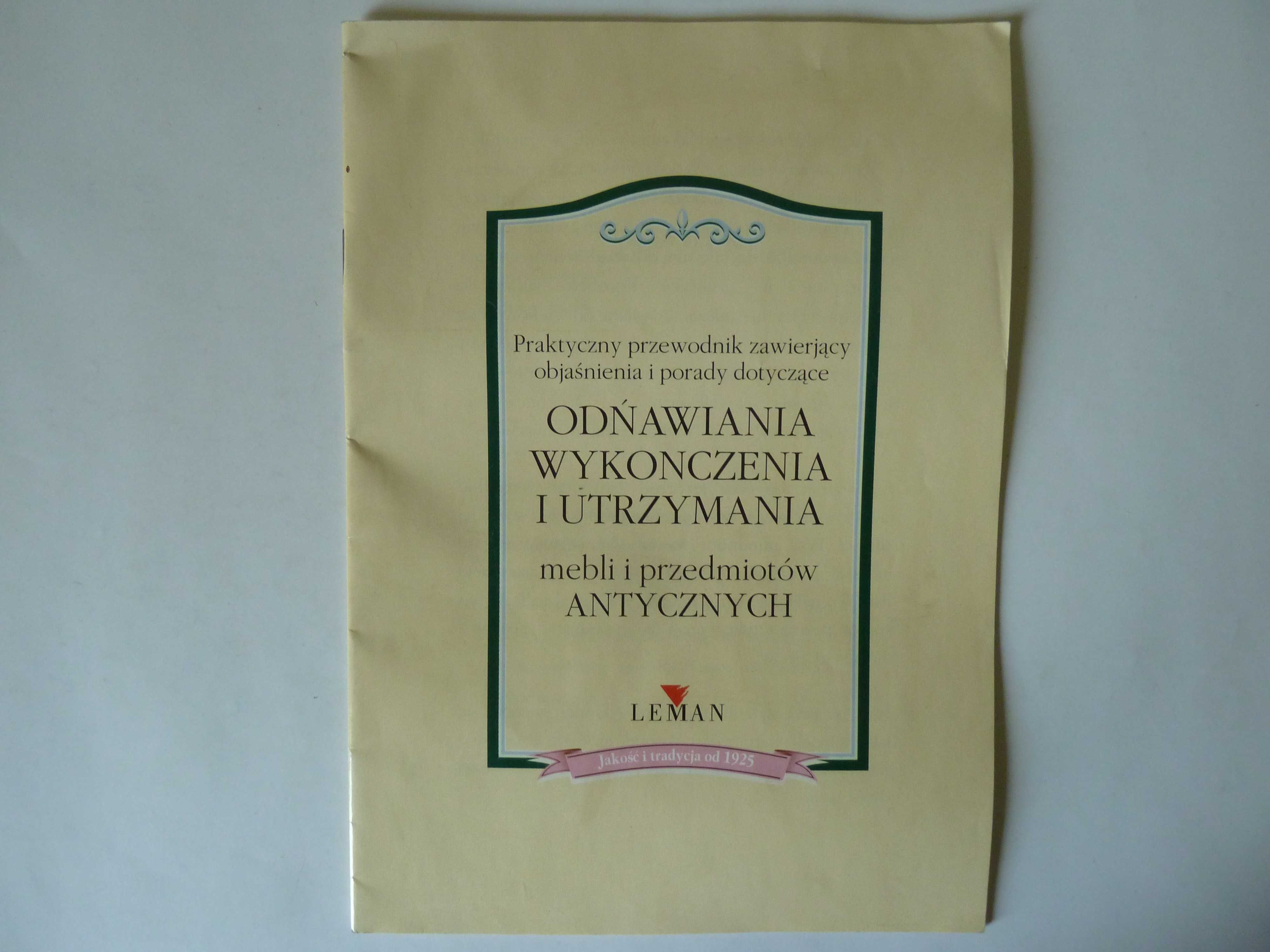 Odnawiania wykończenia i utrzymania mebli przedmiotów antycznych