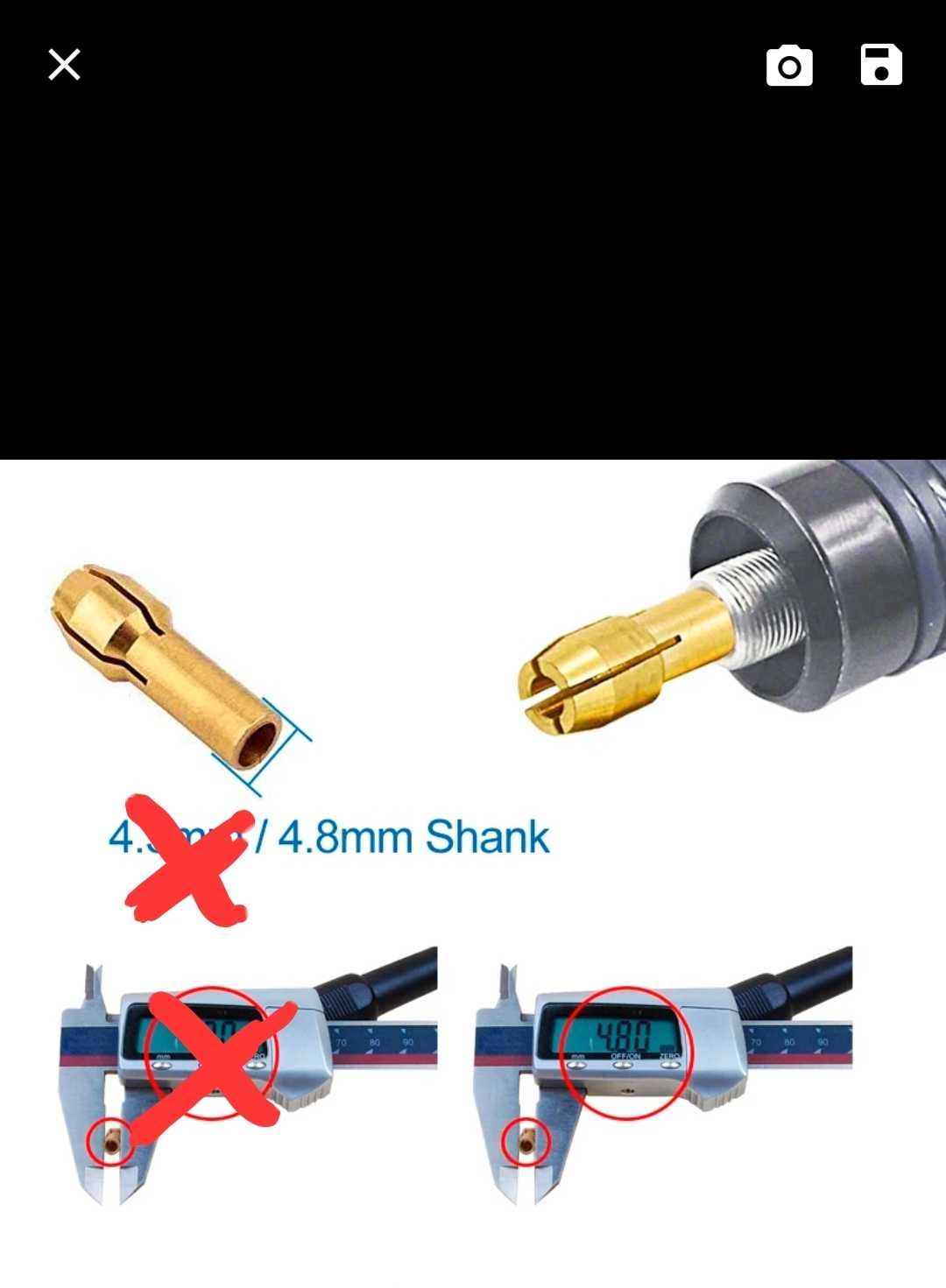 Цанги латунь 10шт 0,5-3,2мм. Dremel, мини дрель, бормашина.