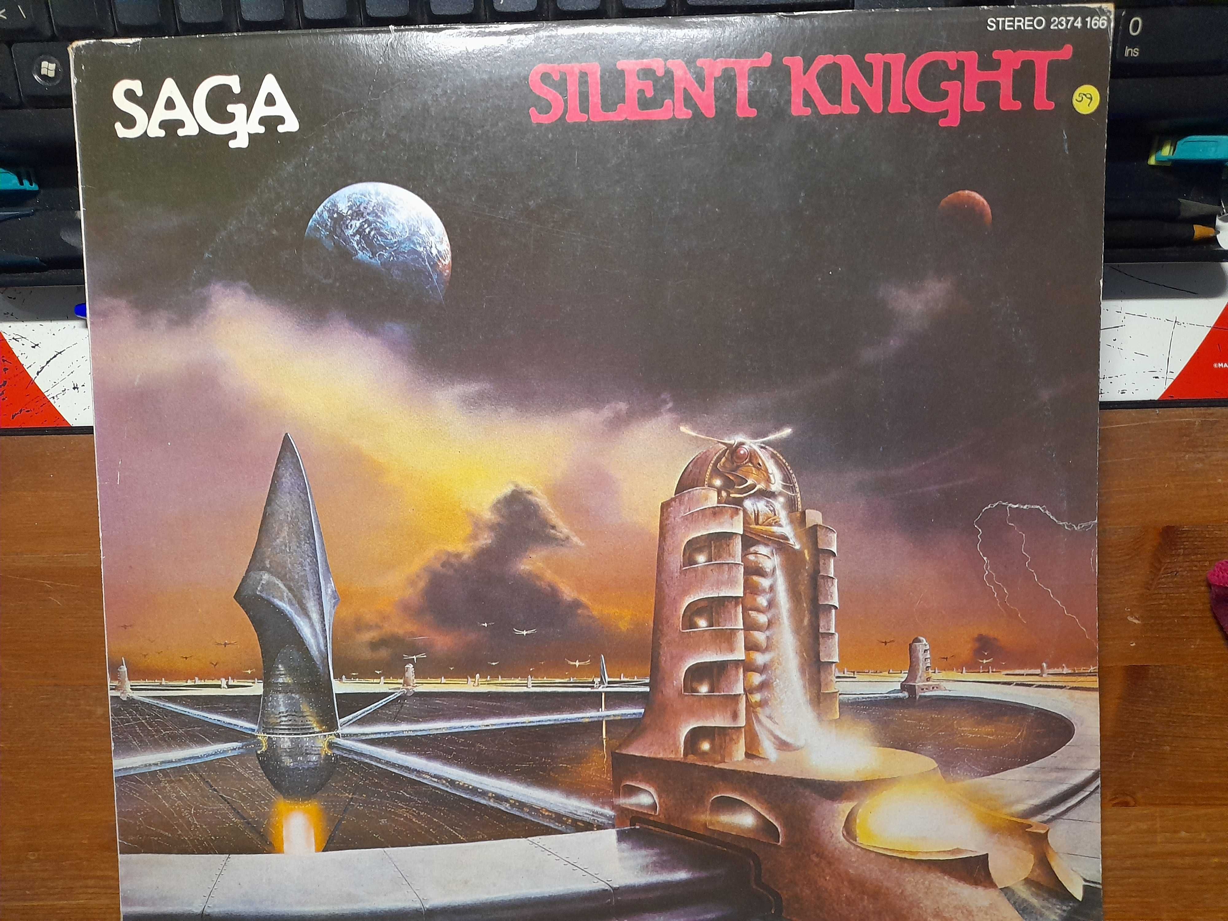 Disco vinil antigo da banda SAGA ( silent knight) de 1980 da Polydor