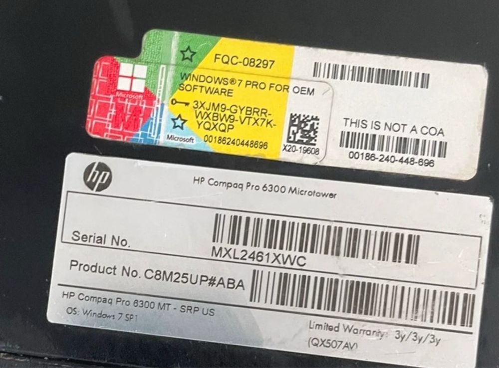 Vendo Computador Fixo Desktop HP Compaq Pro 6300 TORRE