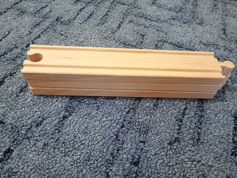 Tory drewniane ikea/lidl/elefun długi tor prosty zestaw 3 szt