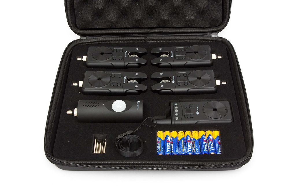 Sygnalizatory bran 4+1+1 Crystal FR 698 Black Pro + Czujnik ruchu.