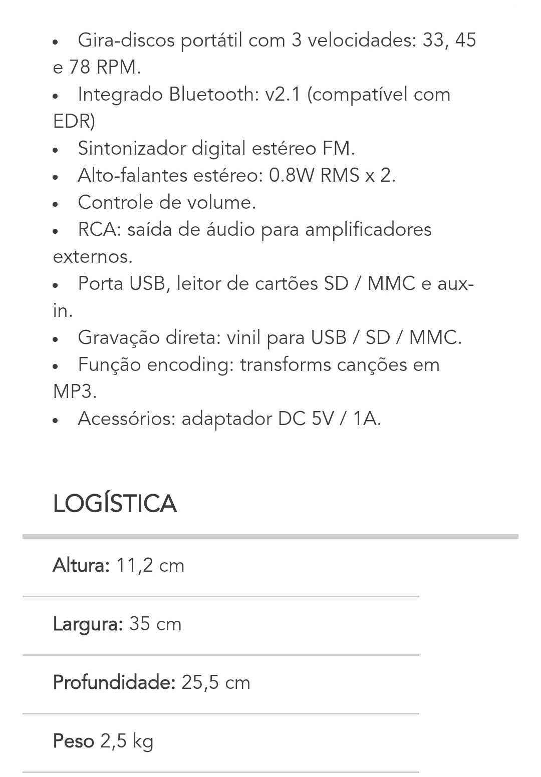 Gira-discos Sunstech + oferta disco