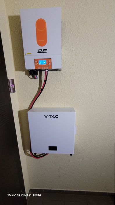 Готовый комплект с установкой инвертор 6 кВт и LiFePO4 акб 5.12кВт