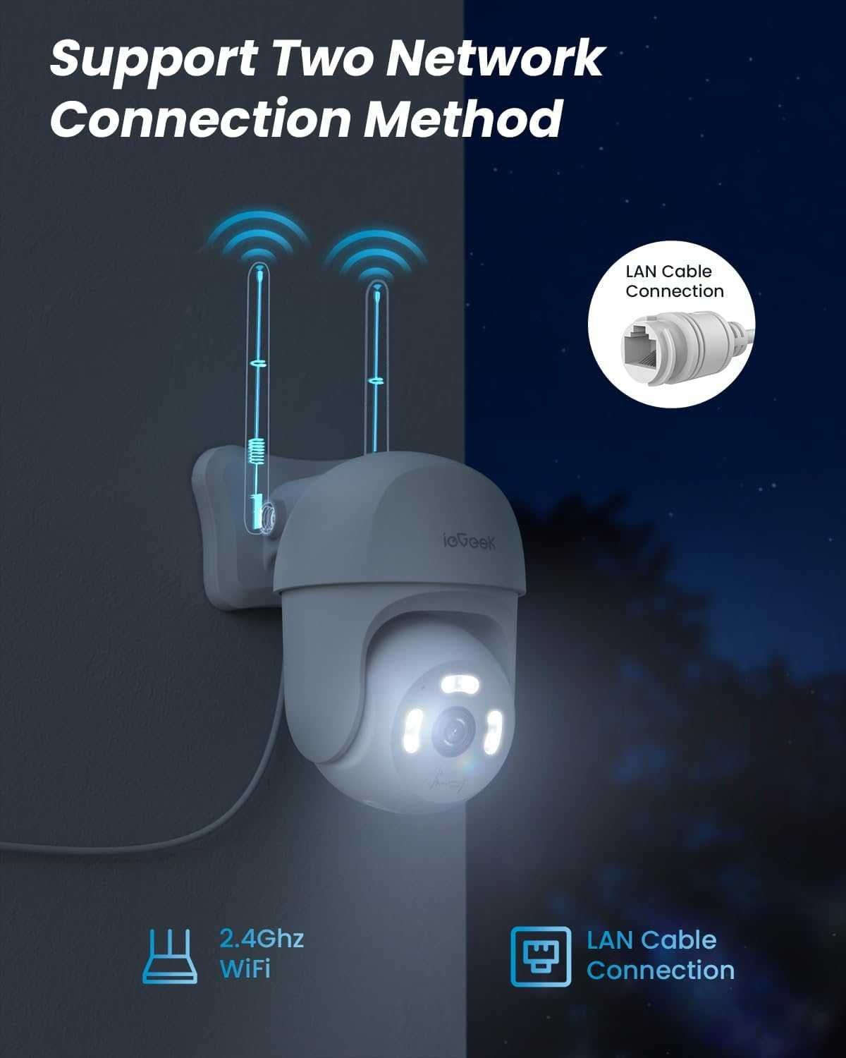 Kamera IP zewnętrzna obrotowa ieGeek IE60 4MPx WIFI FULL HD