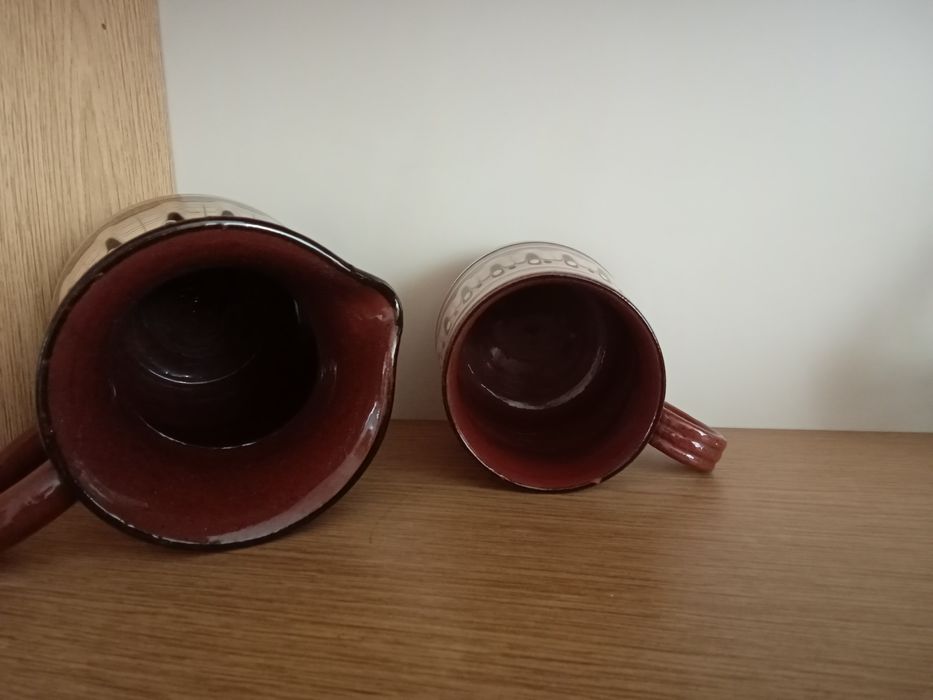 Dzbanek i kufel ceramika , kamionka Bułgaria
