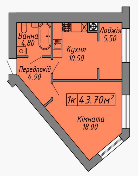 Класна ціна! Однокімнатна квартира в центрі міста — ЖК «Скандинавія»