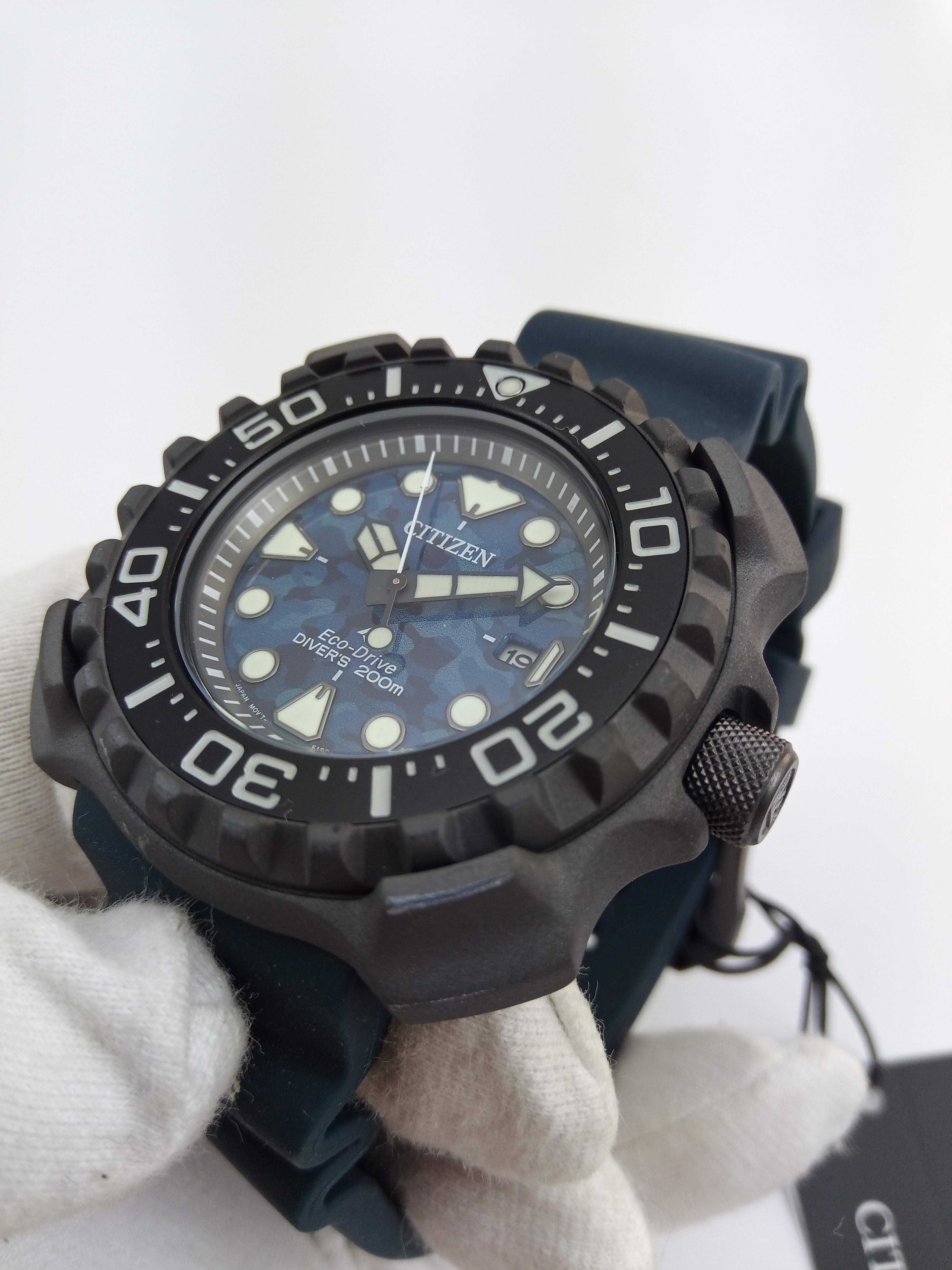 Титановые японские дайверские(200м) часы Citizen Eco-Drive BN0227-09L