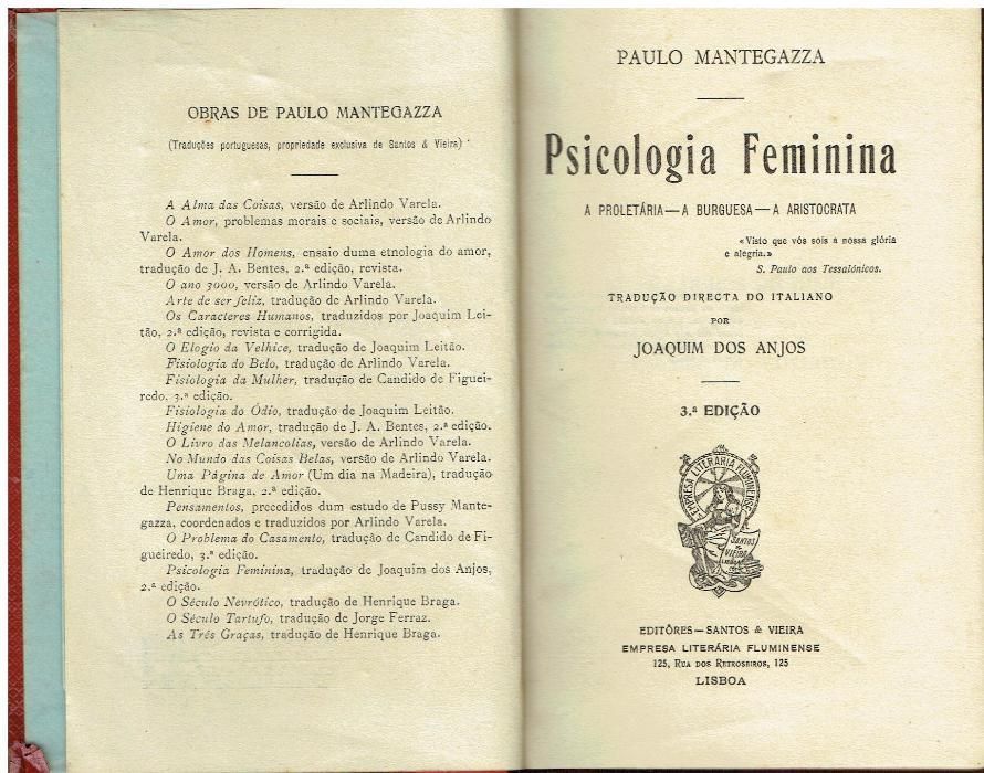 6550 - Livros de Paul Mantegazz 1