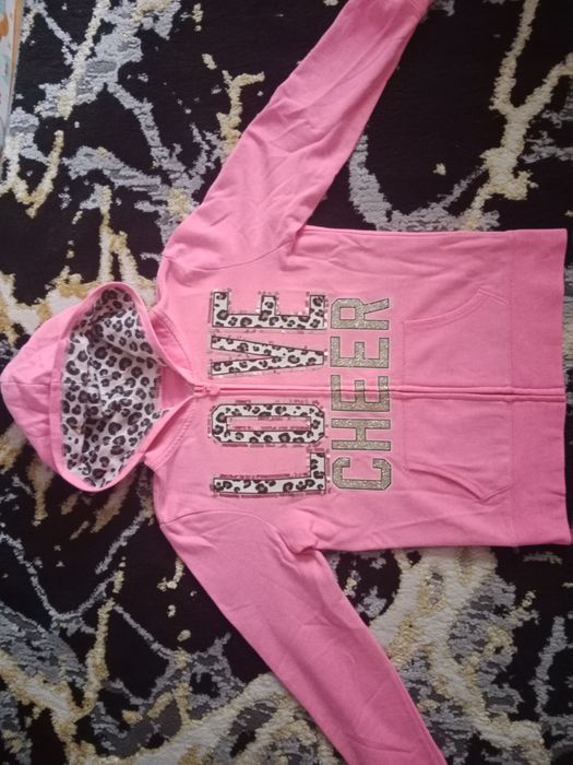 Bluza dresowa różowa bawełna