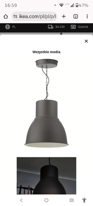 Lampa wisząca loftowa 47cm
229,-