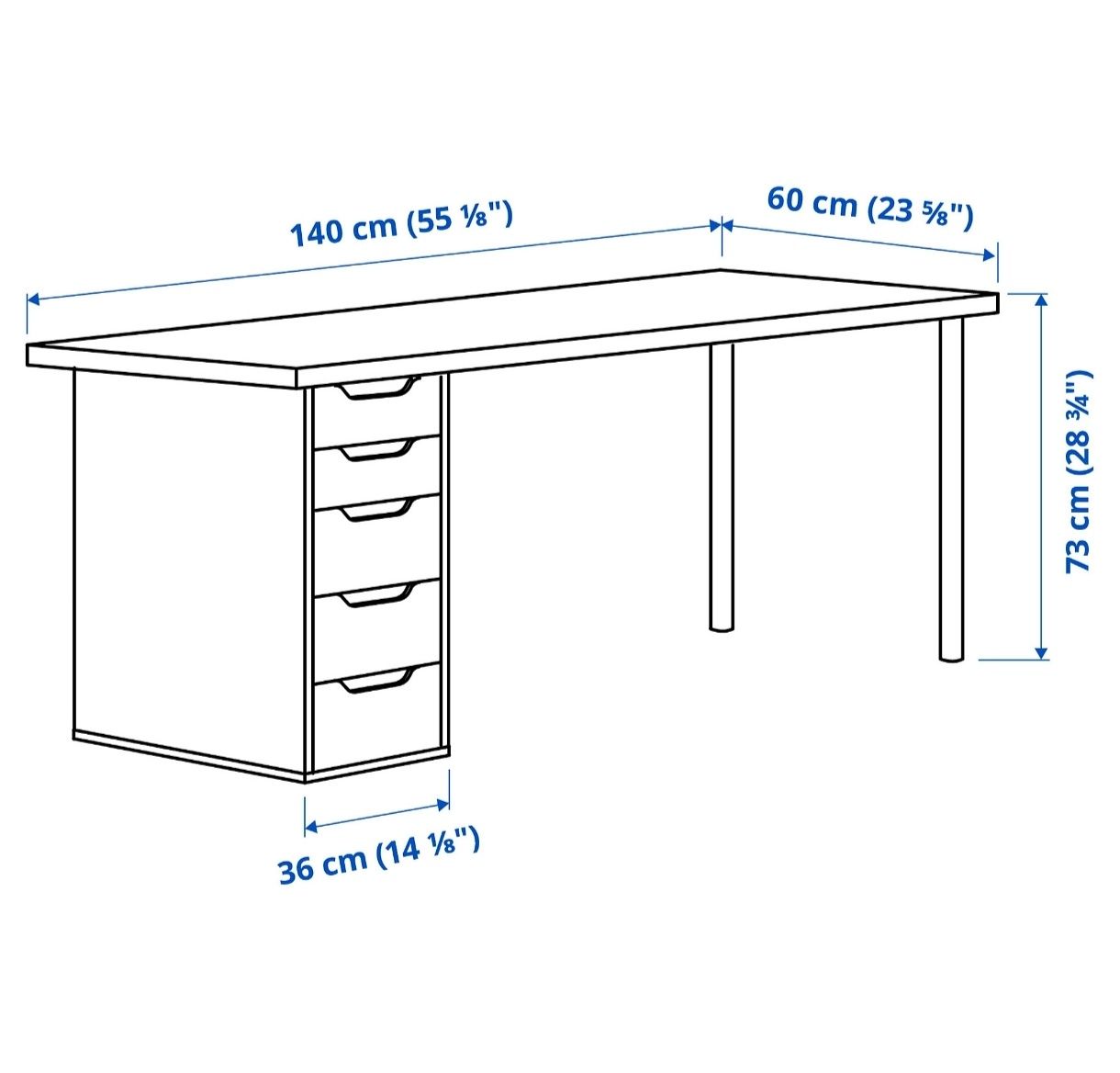 Biurko IKEA Lagkapten/ALEX