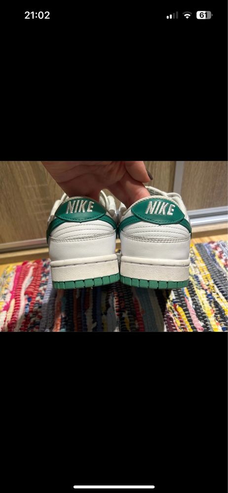 Nike Dunk Low White Green Noise