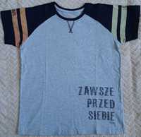 Jasnoszary t-shirt dla chłopca r.146 Endo