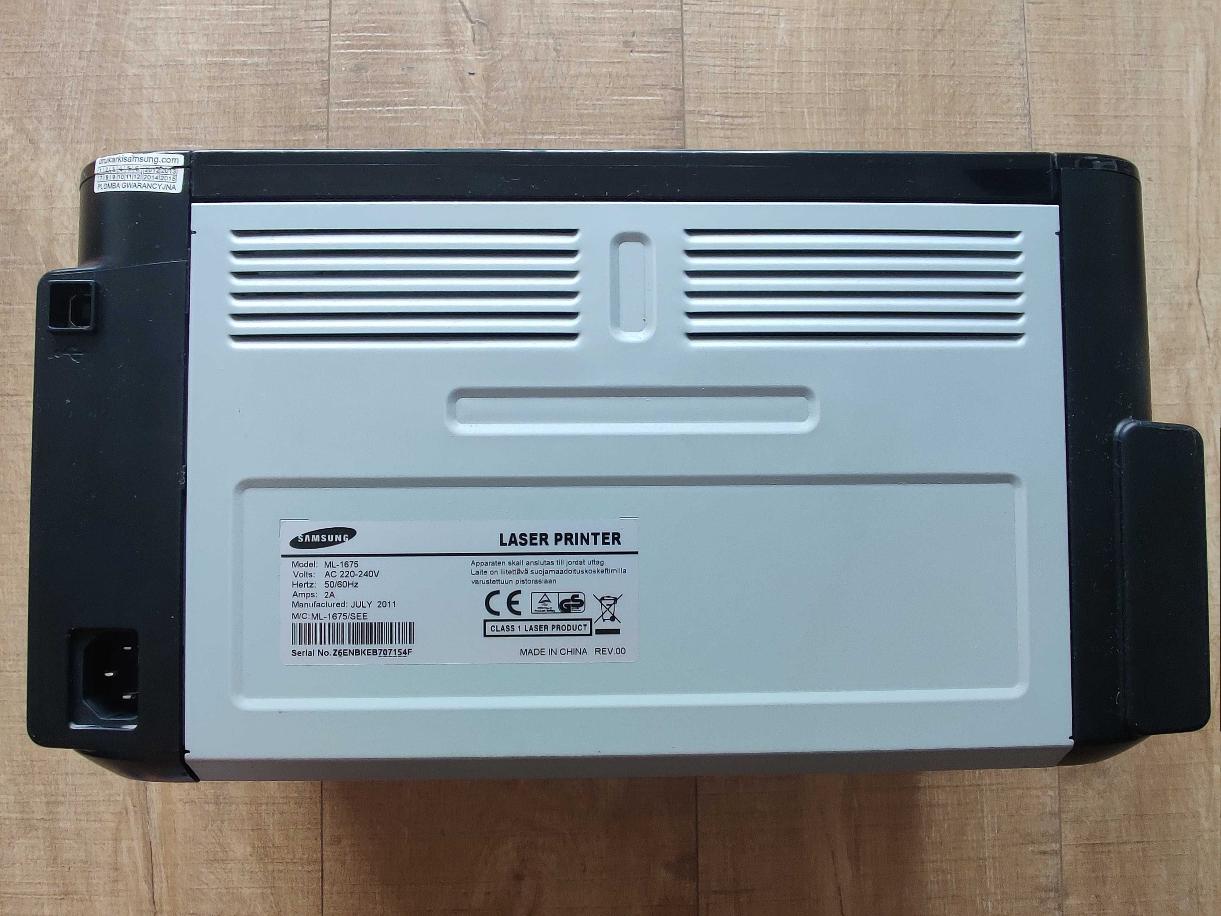 Drukarka laserowa Samsung ML-1675 - USZKODZONA