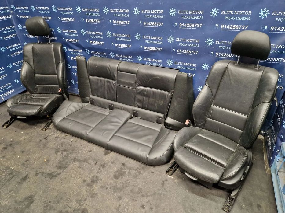 Jogo de bancos usados BMW SERIE 3 E46 COUPE PACK M 330ci 325ci 320d ELETRICOS PELE PRETOS