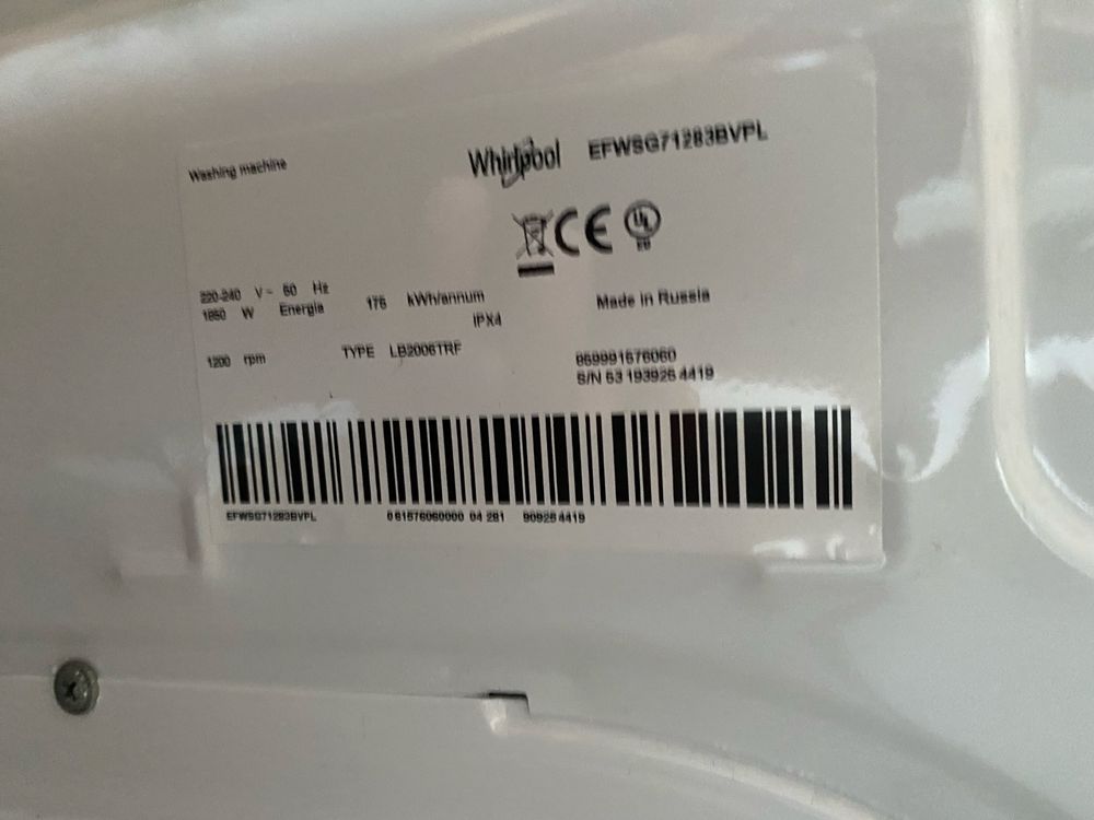 Pralka Whirlpool - części silnik inwerterowy, bęben