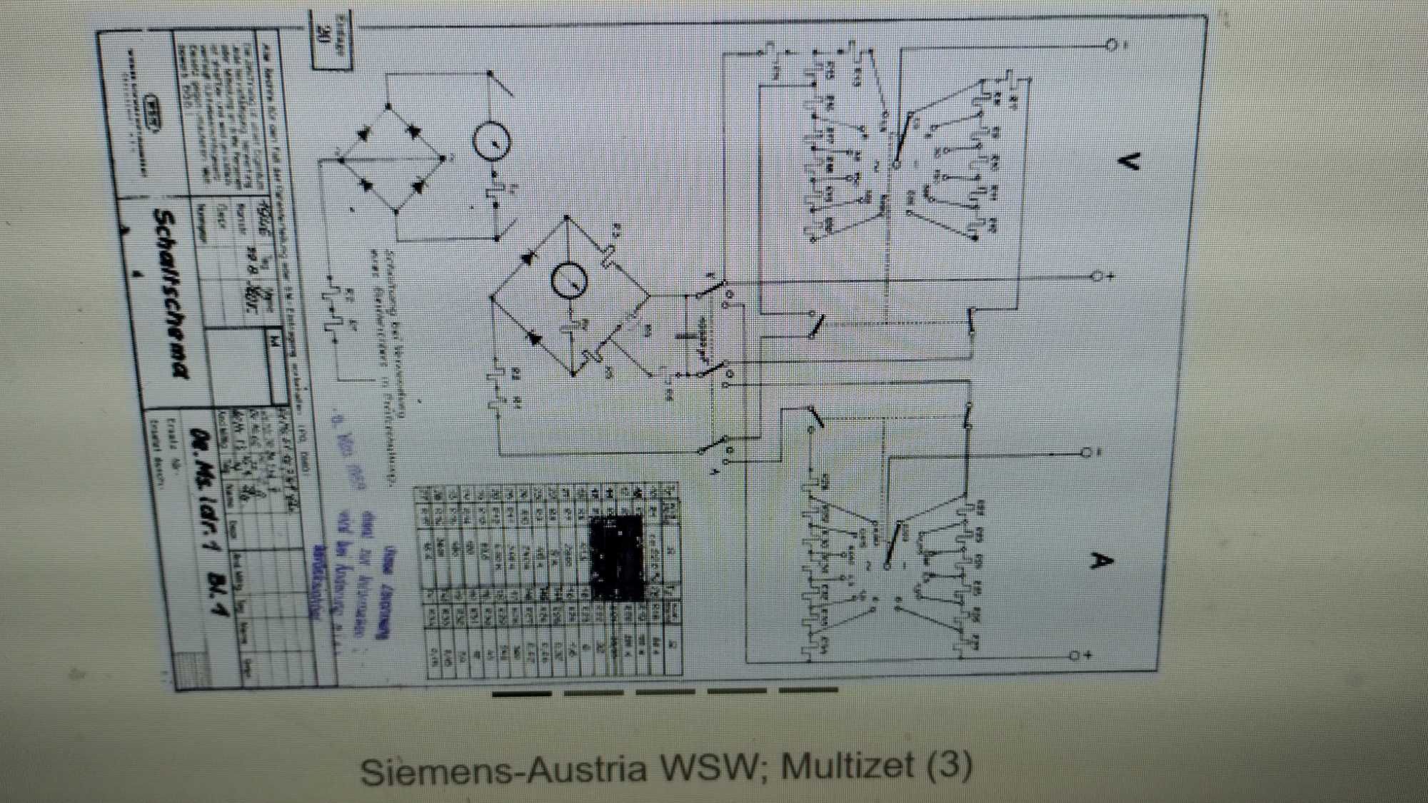 Multimetr analogowy, model Multizet - Siemens - Austria WSW