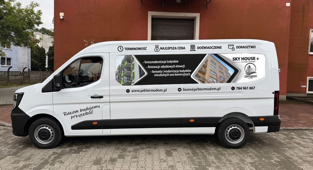 Reklama na samochód oklejanie busów witryn montaż reklam cały Poznań