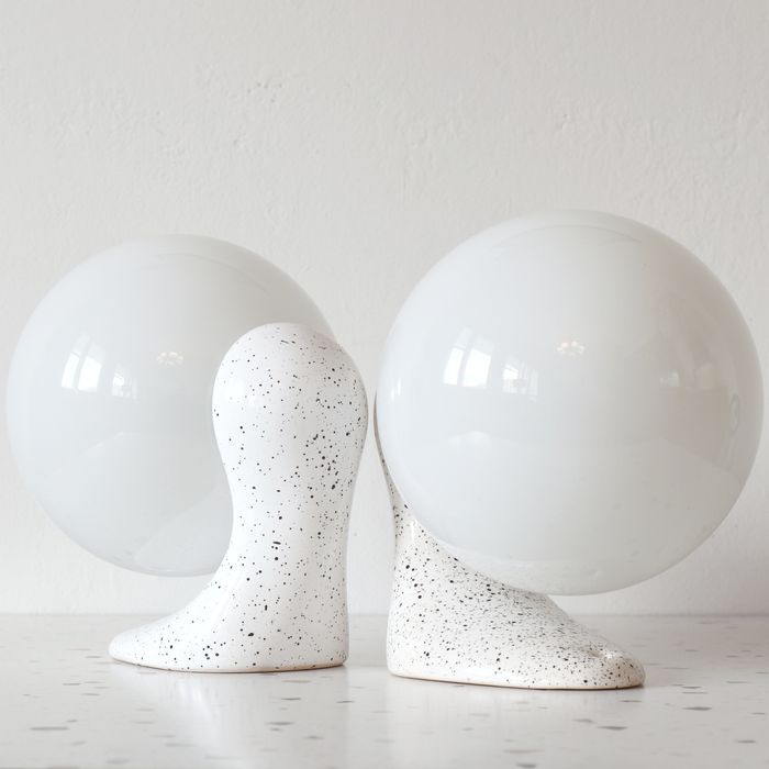 Kinkiety ceramiczne Ł-1 Łaszkiewicz Kościan Łask vintage retro PRL
