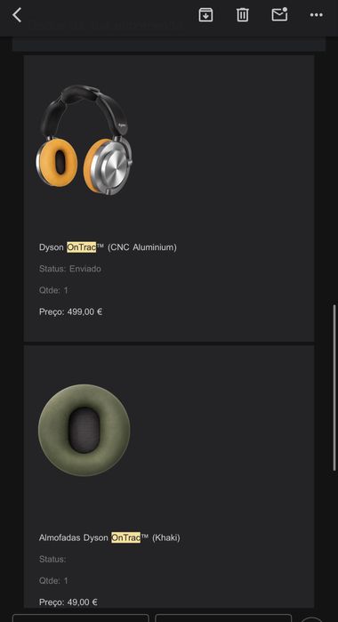 Dyson ontrac auscultadores phones