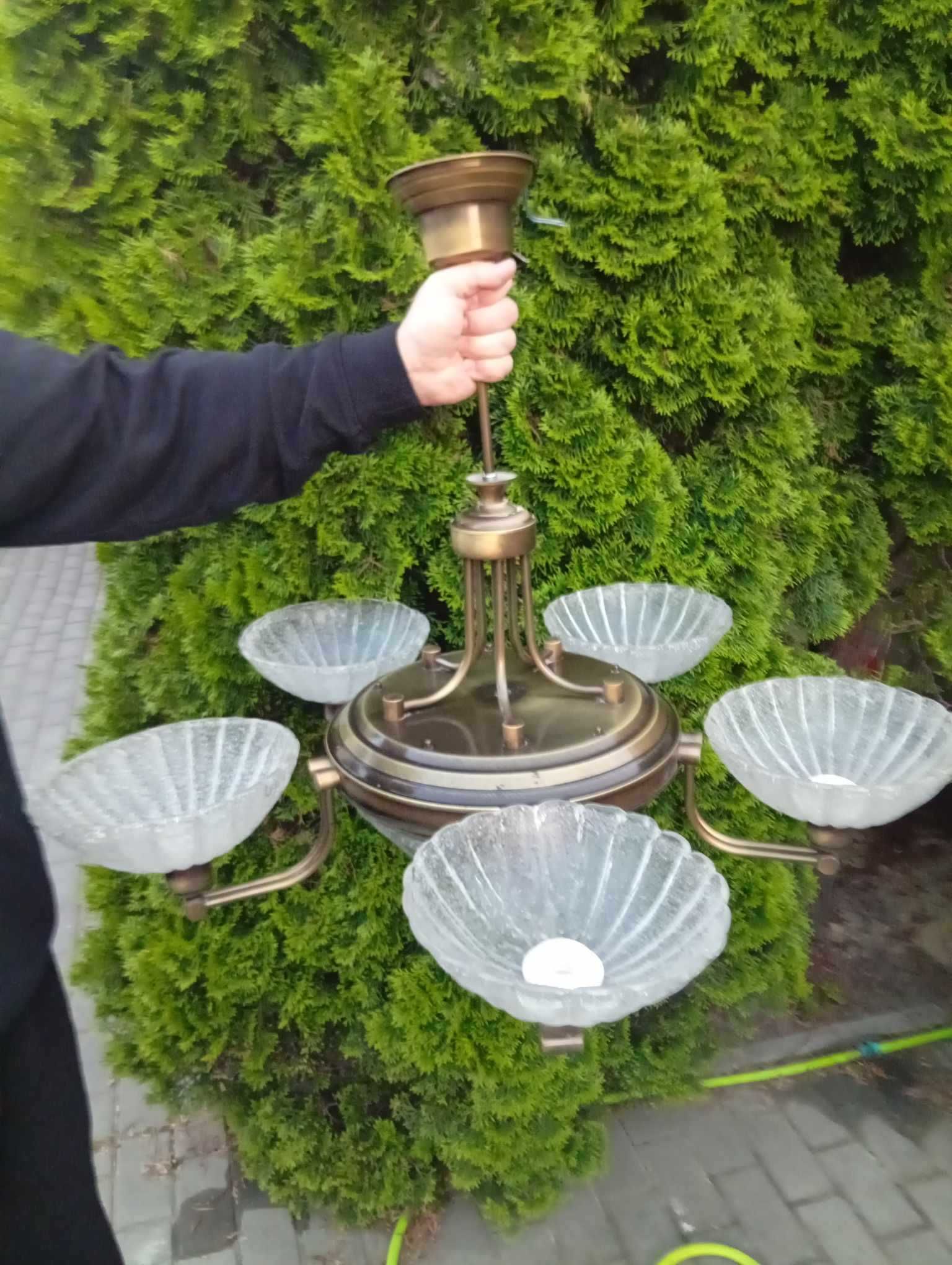 Żyrandol duży Blacha, mosiądz