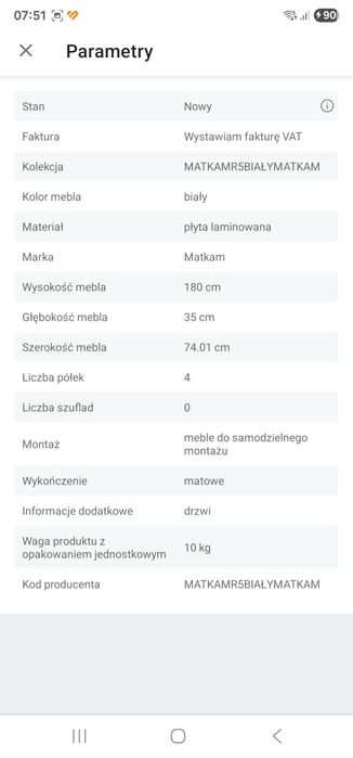 Szafa / regał na książki