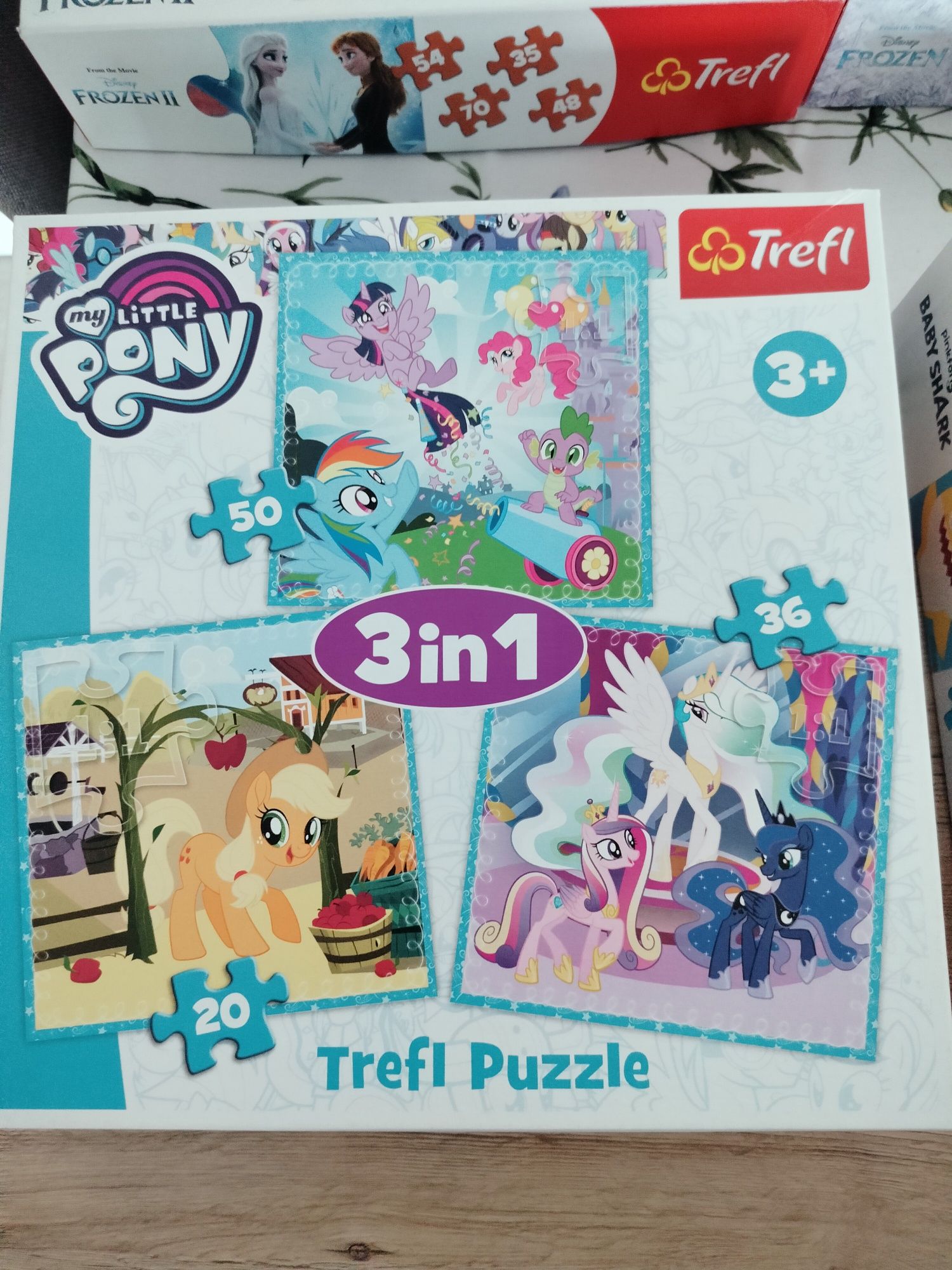 Puzzle trefl 3w1 kraina lodu lol kucyki pony 3+,4+