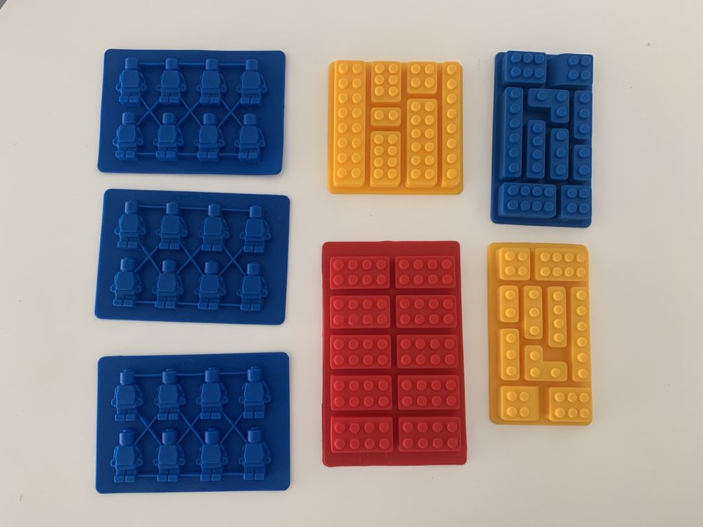 7 formas de silicone Lego