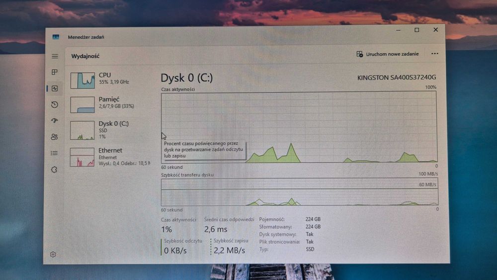 Komputer Dell Optiplex 7010 SFF i5-3470 8GB RAM SSD 240GB wifi Win11Pr