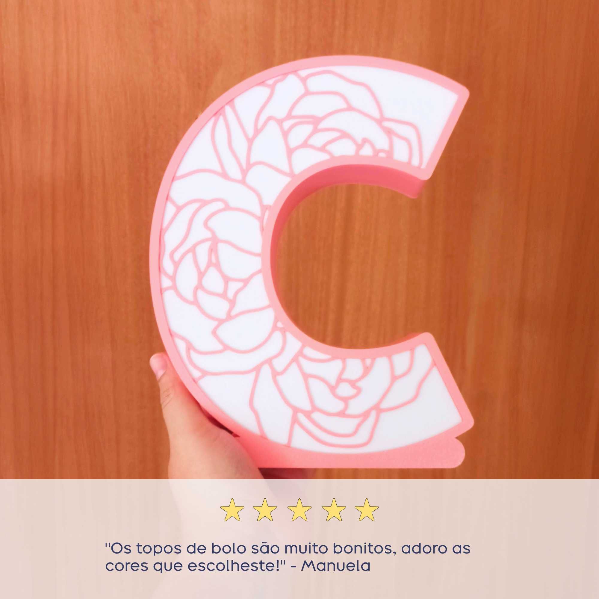 Luz led personalizada quarto do bebe | nome com flores | candeeiro