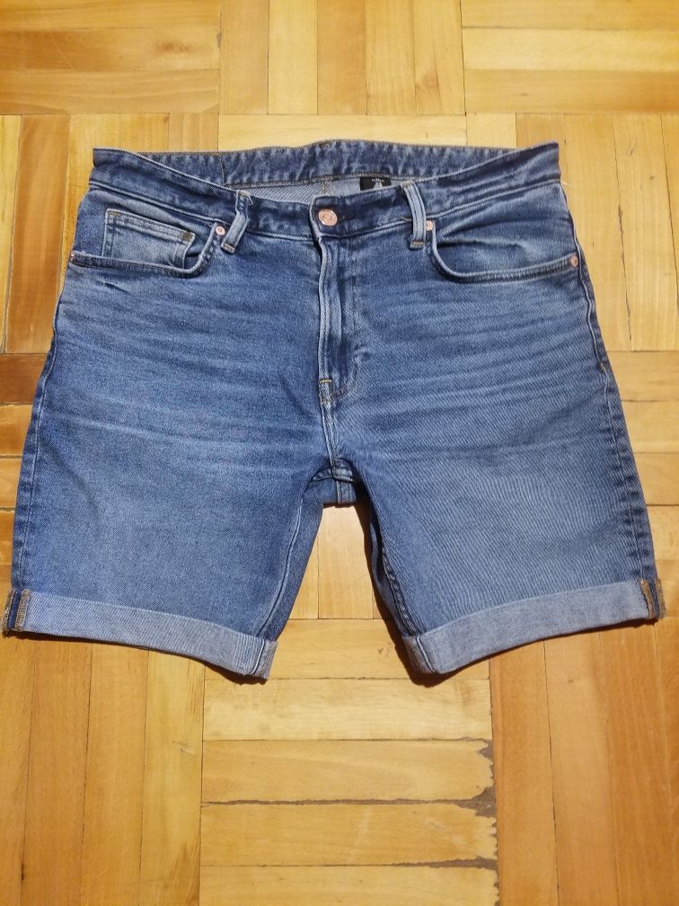 Spodenki jensowe H&M 34W z elastanem