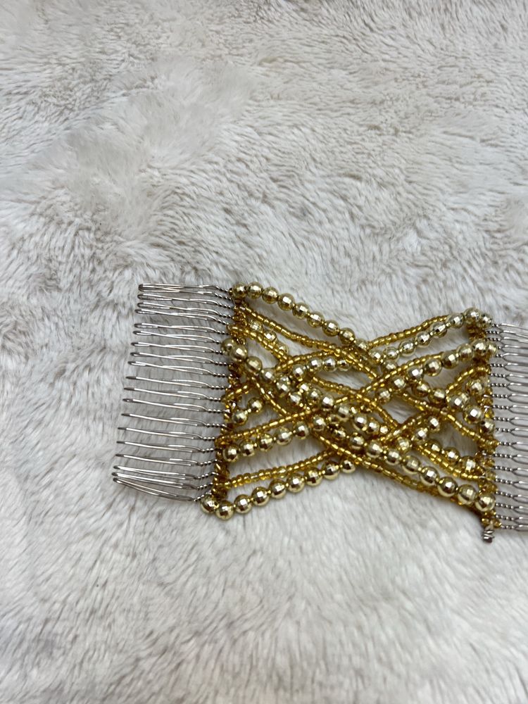 Klip do włosów vintage aesthetic elegancki klasyczny koraliki szykowna