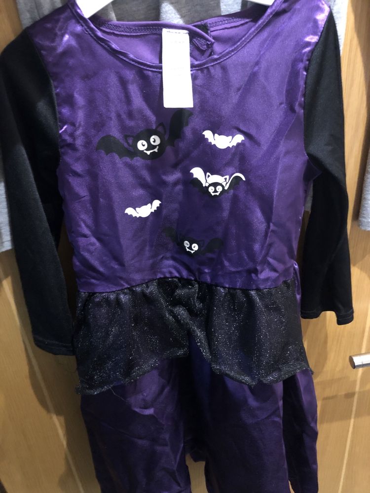 Vestido de Halloween (asas de morcego removível)