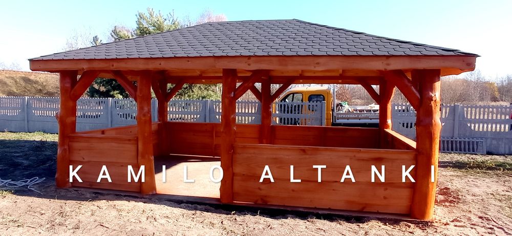 Altanka altanki altany ogrodowe na grubym balu