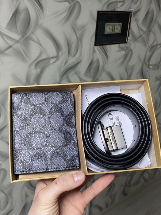 Комплект Coach [Ремень + кошелёк]