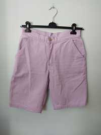 Liliowe spodenki dżinsy szorty dżinsowe damskie Basic z kieszeniami L