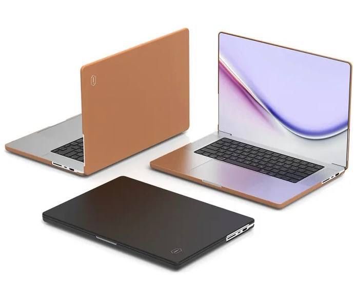 Шкіряна Накладка Wiwu Leather MacBook 13.3 14.2 13.6 чорний/коричневий