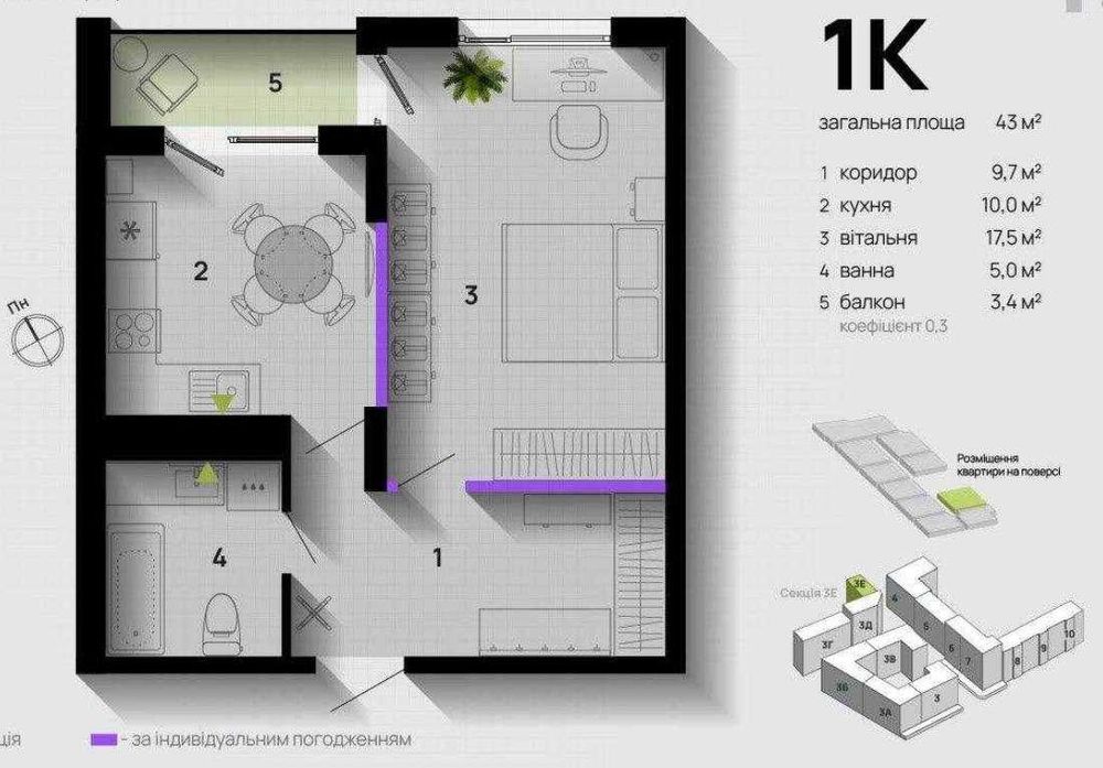 Ідеальна інвестиція або житло для себе  - 1 кім.квартира Паркова Алея