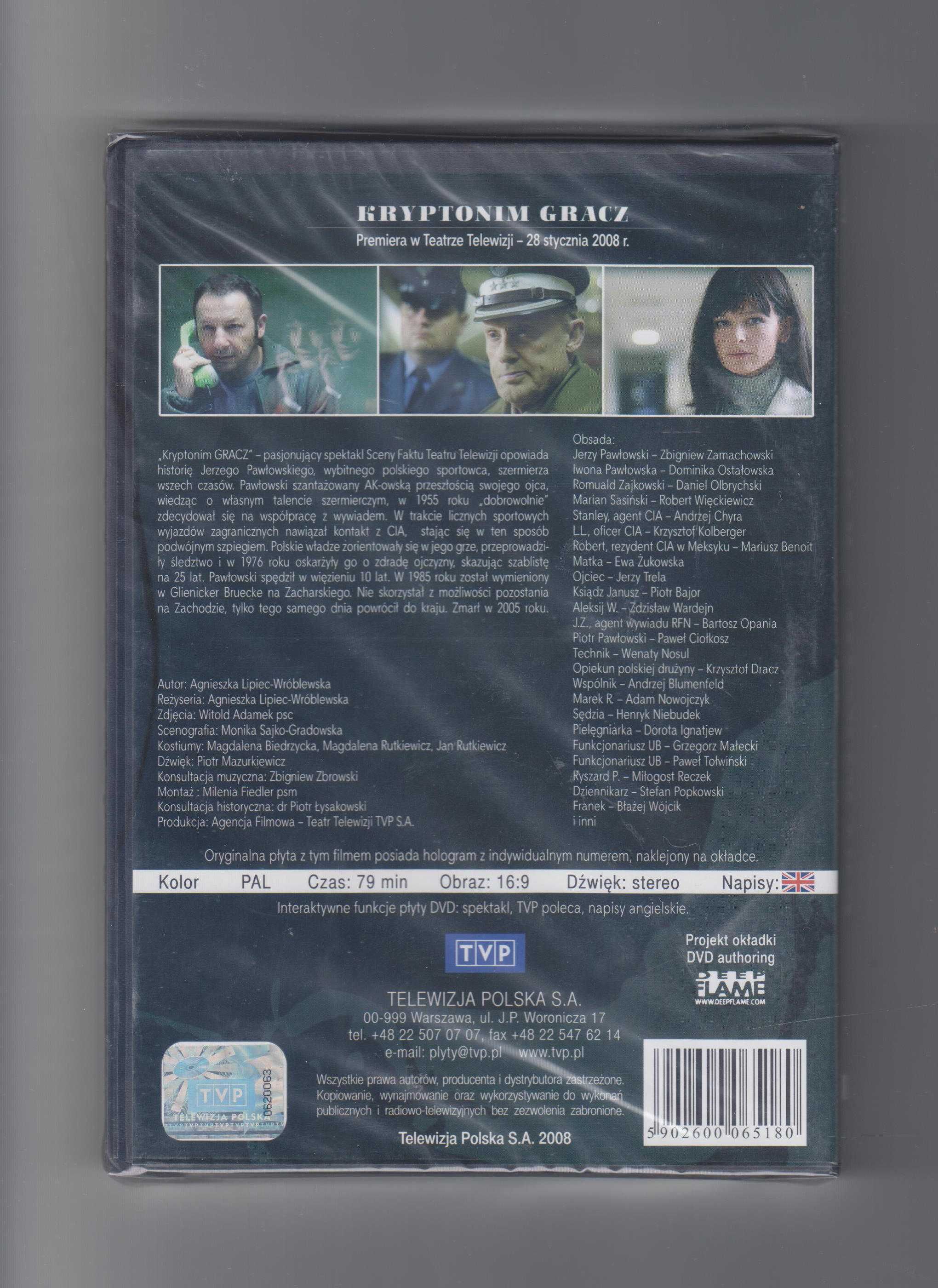 DVD _ Kryptonim GRACZ .