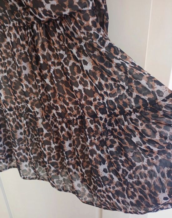 Sukienka w panterkę, komunia, chrzciny, wesele