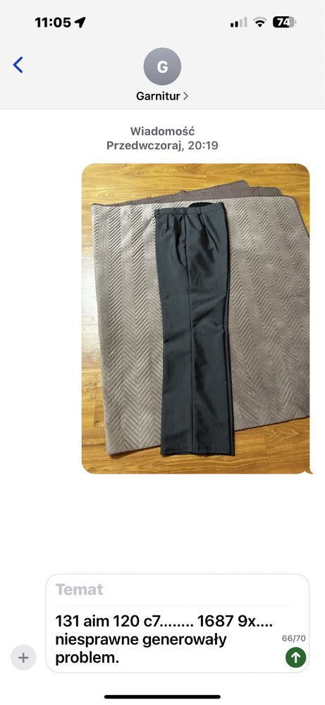 Garnitur męski rozmiar 42