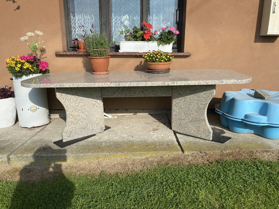 Stół granitowy Juparana 248x96x70 cm – blat 4 cm – transport gratis